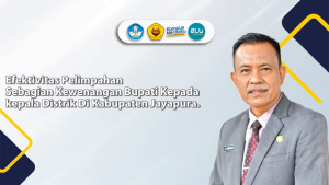 Read more about the article PROMOSI DOKTOR’ ABDUL RAHMAN BASRI’ EFEKTIVITAS PELIMPAHAN SEBAGIAN KEWENANGAN BUPATI KEPADA KEPALA DISTRIK DI KABUPATEN JAYAPURA.